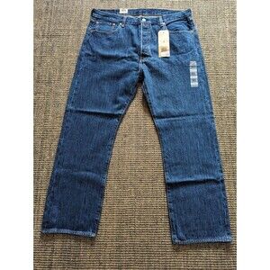 Levi's Mens Blue Denim Button Fly Levi Strauss Jeans 501 38x30 New